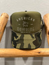 CAMO AMERICAN COWGIRL TRUCKER HAT