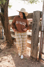 6938 HOWDY BROWN SWEATER