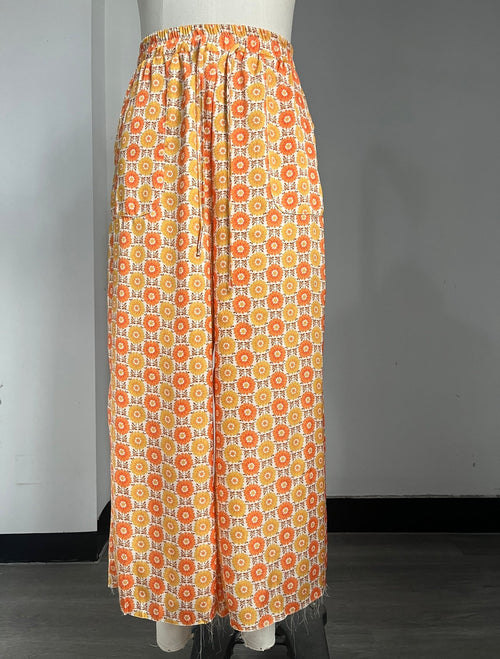 2108 SATIN PANT ORANGE SUNSHINE